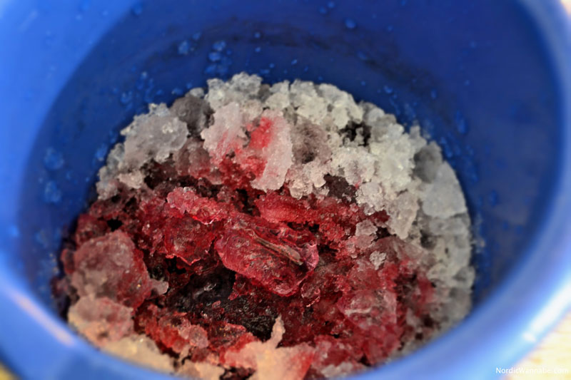 Blueberry Blaubeer Smoothie Frozen mit Sirup von IKEA DRYCK Blåbär und Eis www.NordicWannabe.com