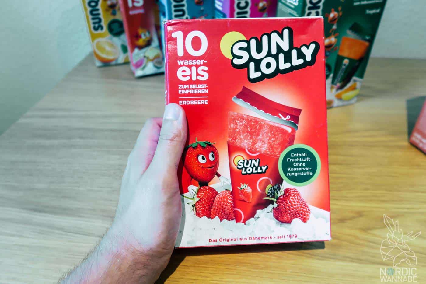 Eis aus Dänemark, Wasser-Eis aus Dänemark, Sun Lolly, Sunquick, Dänemark