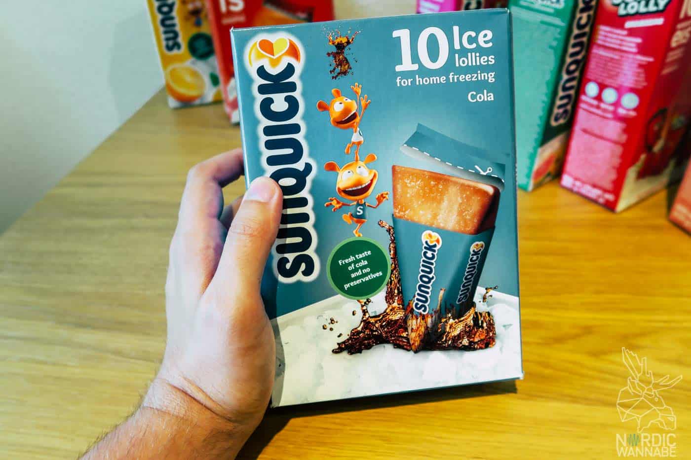 Eis aus Dänemark, Wasser-Eis aus Dänemark, Sun Lolly, Sunquick, Dänemark