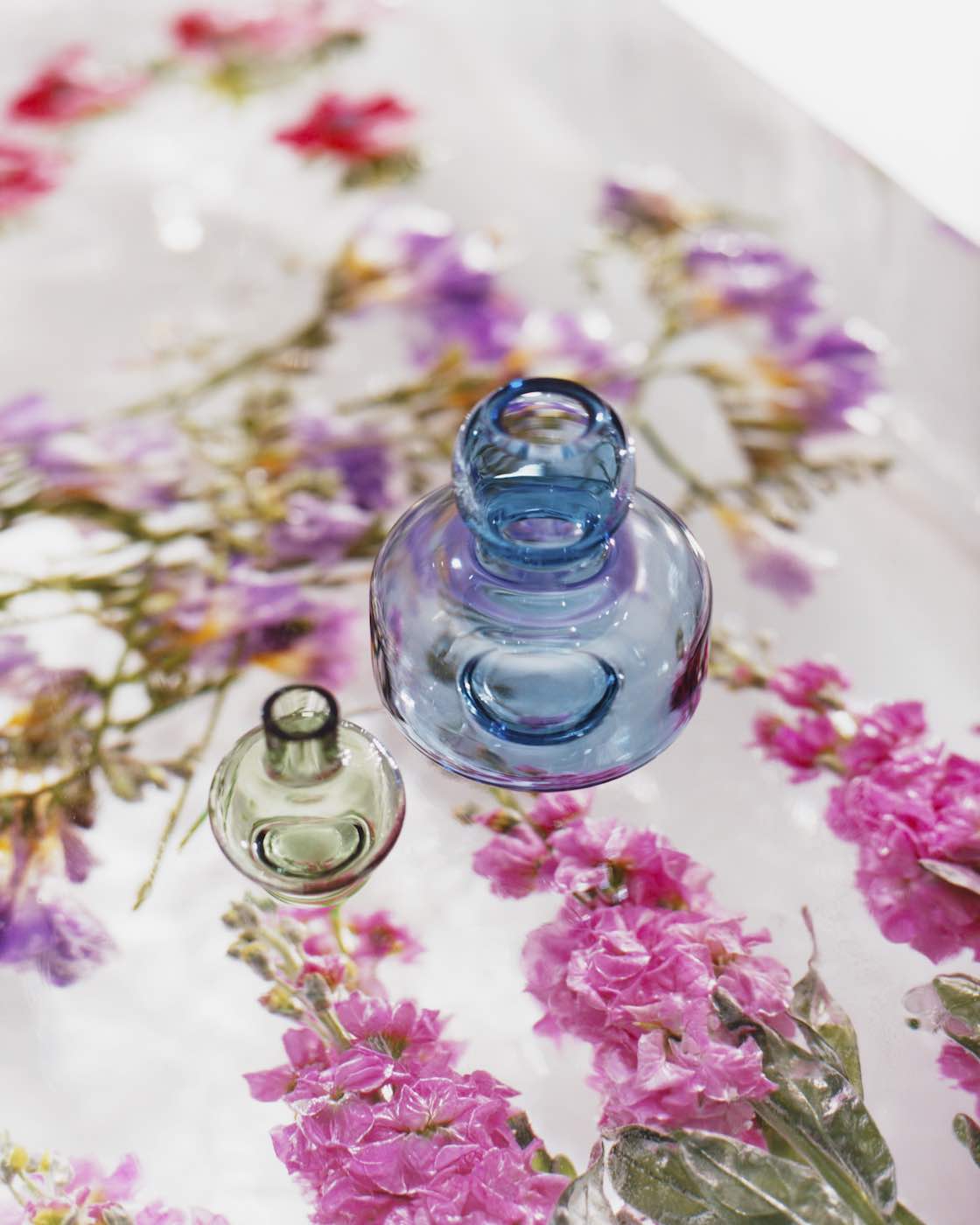 Skandinavische Kerzenleuchter, Kerzenhalter, Glas, Marimekko , Vasen