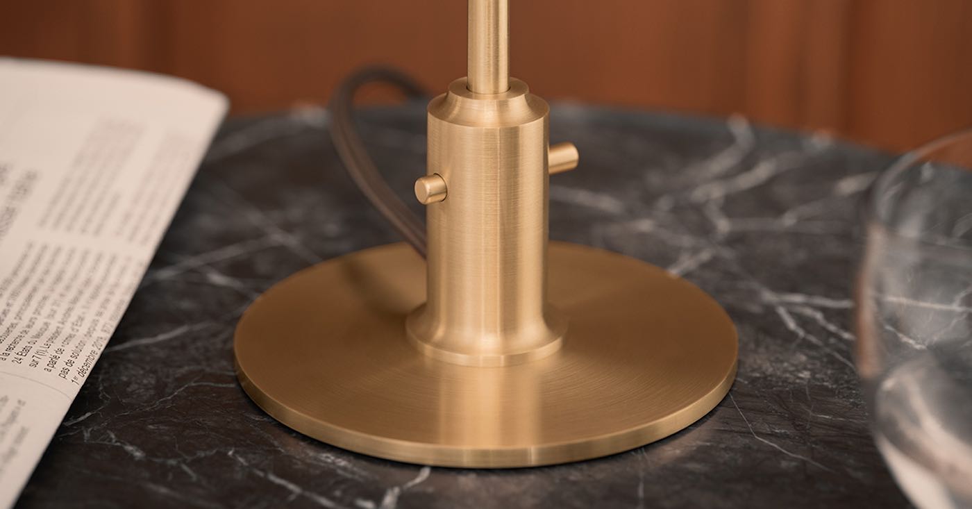 Louis Poulsen PH 2/1 Tischleuchte in Bernstein , Dänisches Design,