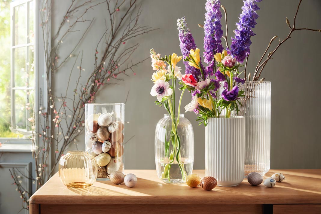 skandinavische Vasen, skandinavisch wohnen, Hammershøi, Kähler, Frühling